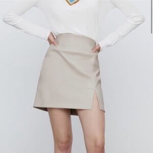 Zara vegan leather Women's Skirt